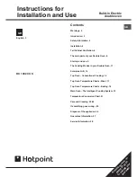 Preview for 1 page of Hotpoint DX 1032 CX S Instructions For Installation And Use Manual