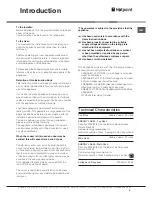 Preview for 3 page of Hotpoint DX 1032 CX S Instructions For Installation And Use Manual