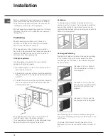 Preview for 12 page of Hotpoint FB 51 A.1 IX/HA Operating Instructions Manual