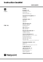 Preview for 1 page of Hotpoint FDD 914 Instruction Booklet