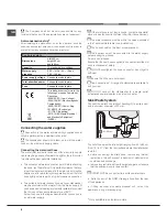 Preview for 6 page of Hotpoint FDEB 10010 experience Instructions For Use Manual