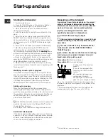 Preview for 8 page of Hotpoint FDM 554 Instruction Booklet