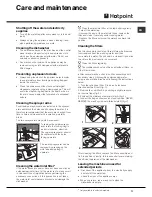 Preview for 11 page of Hotpoint FDM 554 Instruction Booklet