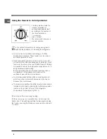 Preview for 6 page of Hotpoint FF175B Operating Instructions Manual