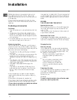 Preview for 2 page of Hotpoint FF187E Operating Instructions Manual