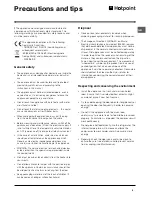 Preview for 9 page of Hotpoint FF187E Operating Instructions Manual