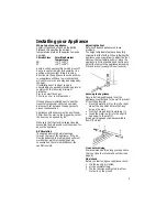 Preview for 5 page of Hotpoint FZ92P Installation And User Handbook