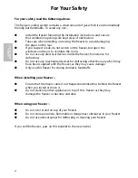 Preview for 2 page of Hotpoint FZA31 Instructions For Installation And Use Manual