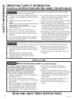 Preview for 2 page of Hotpoint HCM9CTCD Owner'S Manual And Installation Instructions