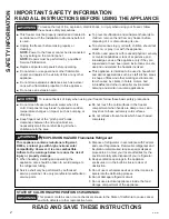 Preview for 2 page of Hotpoint HCM9DMWW Owner'S Manual And Installation Instructions