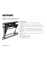 Preview for 2 page of Hotpoint HDA2100N Specification Sheet