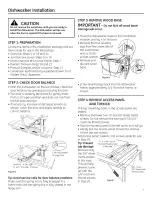 Preview for 7 page of Hotpoint HDA3500NBB - Dishwasher w/ 5 Wash Cycles 6PUSHBTN Installation Instructions Manual