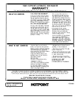 Preview for 20 page of Hotpoint HDA969 Use And Care Manual