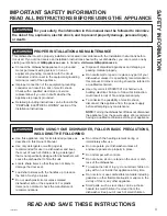 Preview for 3 page of Hotpoint HDF310 Series Owner'S Manual