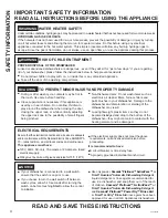 Preview for 4 page of Hotpoint HDF310 Series Owner'S Manual