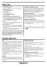 Preview for 6 page of Hotpoint HSFE1B19SUKN Daily Reference Manual