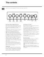 Preview for 6 page of Hotpoint HUE 62 Instructions For Installation And Use Manual