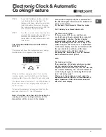 Preview for 11 page of Hotpoint HUE 62 Instructions For Installation And Use Manual