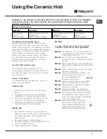 Preview for 13 page of Hotpoint HUE 62 Instructions For Installation And Use Manual