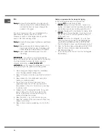 Preview for 14 page of Hotpoint HUE 62 Instructions For Installation And Use Manual