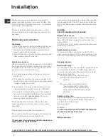 Preview for 2 page of Hotpoint HUZ3022NFI Operating Instructions Manual