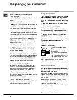 Preview for 42 page of Hotpoint LFF 8214E Operating Instructions Manual