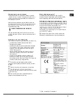 Preview for 51 page of Hotpoint LFF 8214E Operating Instructions Manual