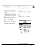 Preview for 15 page of Hotpoint LFFA++ 8H14 Operating Instructions Manual