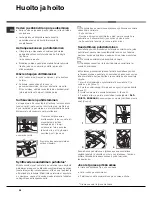 Preview for 58 page of Hotpoint LSF 935 Operating Instructions Manual