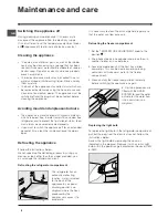 Preview for 8 page of Hotpoint RFA52P Operating Instructions Manual