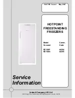 Hotpoint RZ150G Service Information preview