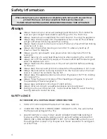 Preview for 4 page of Hotpoint S130E Mk2 Instructions For Installation And Use Manual