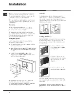 Preview for 4 page of Hotpoint SE87PX Instructions For Installation And Use Manual