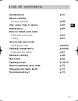 Preview for 2 page of Hotpoint SEO100 User Instruction Book