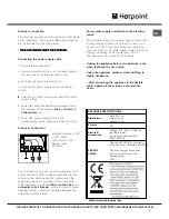 Preview for 3 page of Hotpoint SX 1038L PX S Operating Instructions Manual