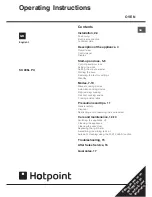 Preview for 1 page of Hotpoint SX 896L PX S Operating Instructions Manual