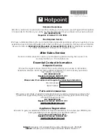 Preview for 20 page of Hotpoint TVFG 65C Futura Instruction Booklet