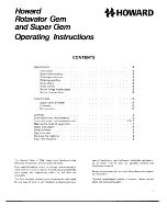 Preview for 3 page of Howard Gem Operating Instructions Manual