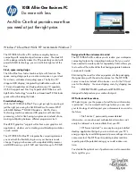 Preview for 1 page of HP 100B - All-in-One PC Specifications