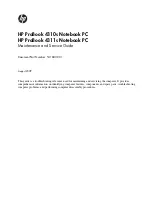 HP 4310s - ProBook - Core 2 Duo 2.1 GHz Maintenance And Service Manual preview