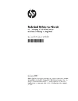 Preview for 1 page of HP 8100 - Elite Convertible Minitower PC Technical Reference Manual