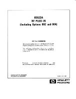 Preview for 1 page of HP 83522A Service Notes