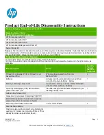 HP Chromebook Enterprise x360 14E G1 Product End-Of-Life Disassembly Instructions preview