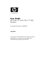 HP D5064S - Pavilion F70 - 17" LCD Monitor User Manual preview