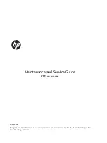 HP EliteDisplay E273m Maintenance And Service Manual preview