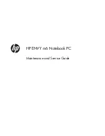 HP ENVY m6 Maintenance And Service Manual preview