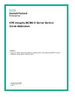 Preview for 1 page of HP Integrity MC990 X Supplemental Service Manual