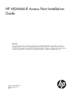 HP MSM466-R Installation Manual preview