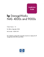 HP NAS 4000s Installation Manual preview