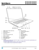 Preview for 3 page of HP ProBook 470 G1 Specification